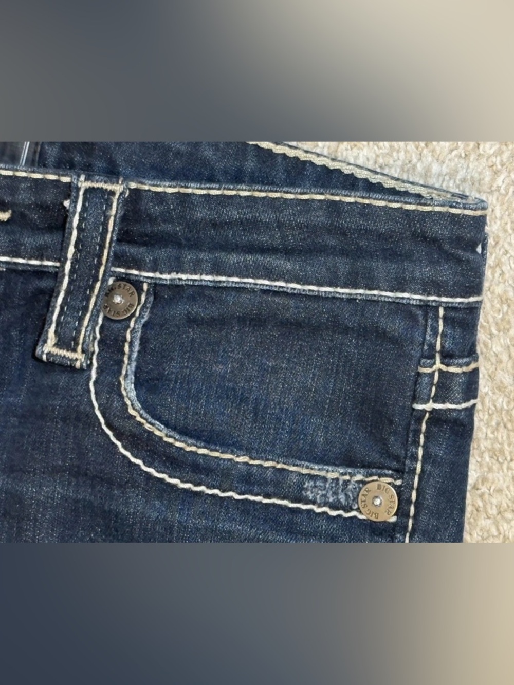 Big Star LIV Women's 28 R Boot Cut Jeans
Stretch Denim Distressed Msrs 31 X 32 - Picture 7 of 12